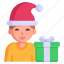 avatar, christmas boy, christmas guy, celebration, gift 