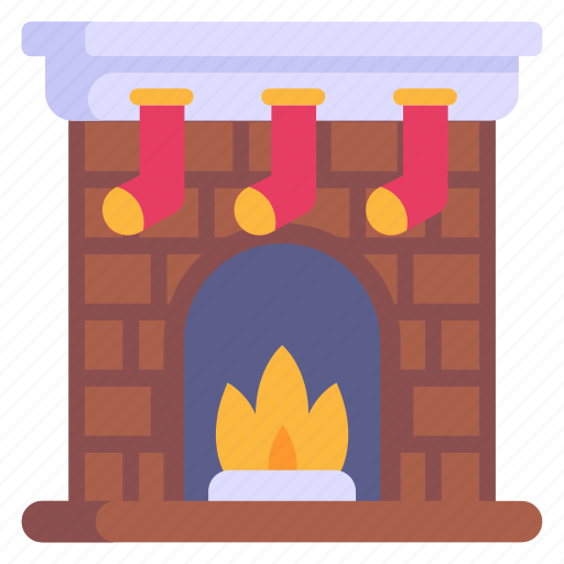 Fireplace, stockings, christmas fireplace, heater, firepit icon - Download on Iconfinder
