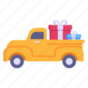 delivery van, gifts delivery, transport, gifts, wagon 