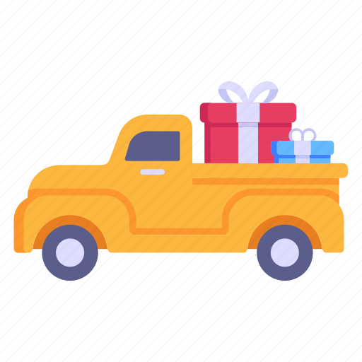 Delivery van, gifts delivery, transport, gifts, wagon icon - Download on Iconfinder