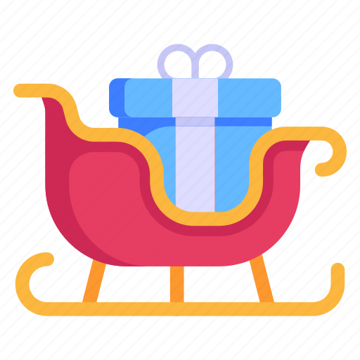 Santa sled, christmas sled, gifts, sleigh, sled icon - Download on Iconfinder