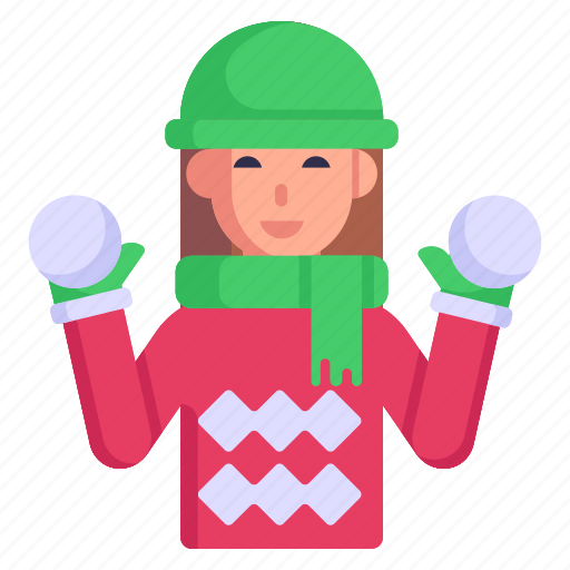 Xmas girl, christmas woman, christmas apparel, female, winter clothes icon - Download on Iconfinder