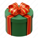 christmas, gift, cylinder, box, rendering, illustration 