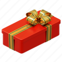 christmas, present, box, rendering, illustration 