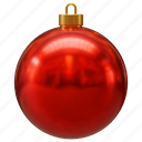 christmas, red, bubble, decoration, rendering, illustration 