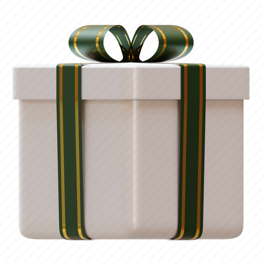Christmas, gift, cube, box, rendering, illustration 3D illustration - Download on Iconfinder