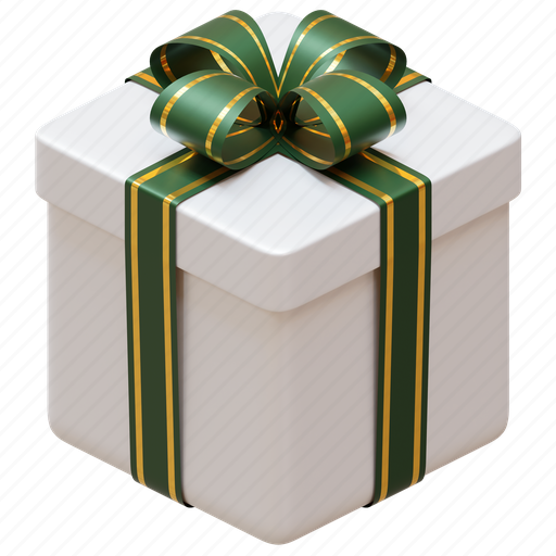Christmas, gift, cube, box, rendering, illustration 3D illustration - Download on Iconfinder
