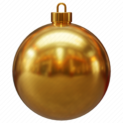 Christmas, gold, bubble, decoration, rendering, illustration 3D illustration - Download on Iconfinder