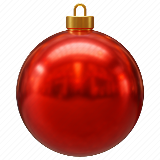 Christmas, red, bubble, decoration, rendering, illustration 3D illustration - Download on Iconfinder