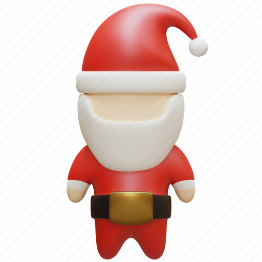 Christmas, santa, rendering, illustration 3D illustration - Download on Iconfinder
