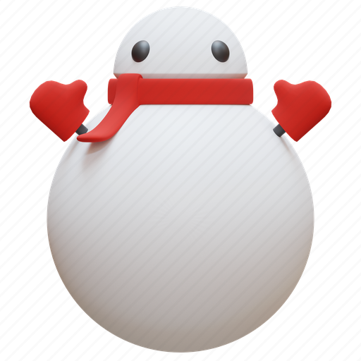 Christmas, snowman, rendering, illustration 3D illustration - Download on Iconfinder