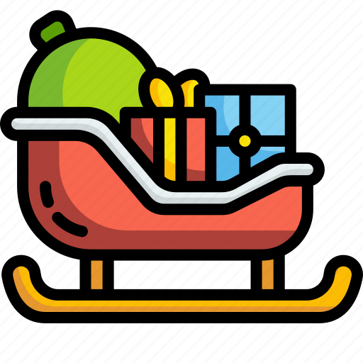 Sled, sleigh, snow, winter, christmas, sledge, xmas icon - Download on Iconfinder
