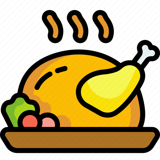 Turkey, chicken, food, restaurant, roast, leg icon - Download on Iconfinder