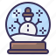 snow globe, decoration, christmas, xmas, gift, present, snowman, winter, ornament 
