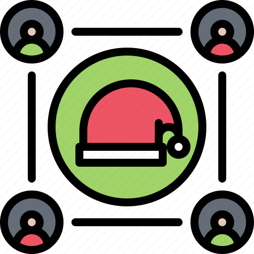 Hat, christmas, group, family, team, people, user icon - Download on Iconfinder