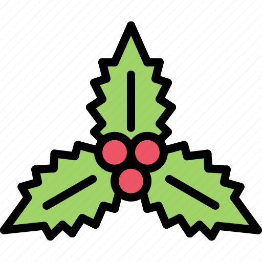 Holly, leaf, berry, christmas, new, year, holiday icon - Download on Iconfinder