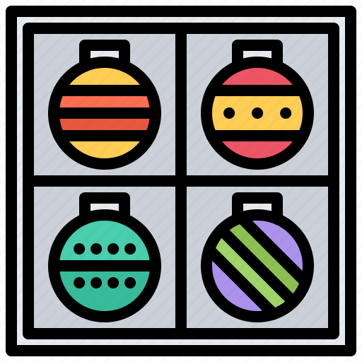 Ball, set, balls, christmas, new, year, holiday icon - Download on Iconfinder