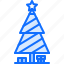 tree, christmas, star, decor, garland, gift, box, gifts, ribbon 