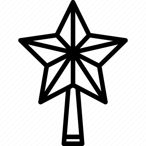 Top, tree, decoration, christmas, star, new, year icon - Download on Iconfinder