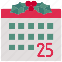 calendar, christmas, schedule, date