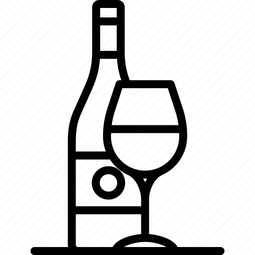 Wines, drink, bottle, glass, wine, water, beverage icon - Download on Iconfinder
