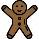 gingerbread, man, decoration, cookie, christmas, biscuit, celebration