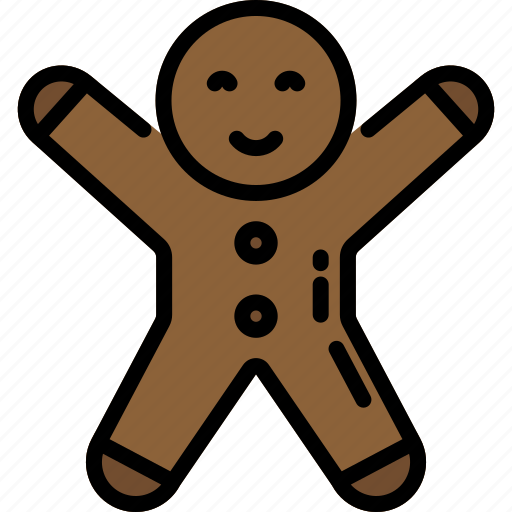 Gingerbread, man, decoration, cookie, christmas, biscuit, celebration icon - Download on Iconfinder