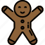 gingerbread, man, decoration, cookie, christmas, biscuit, celebration 