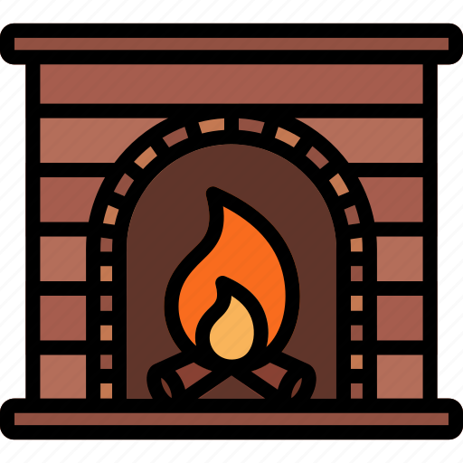 Fireplace, winter, chimney, warm, fire, christmas, decoration icon - Download on Iconfinder