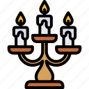 candlestick, candle, fire, decoration, light, christmas, winter, celebration