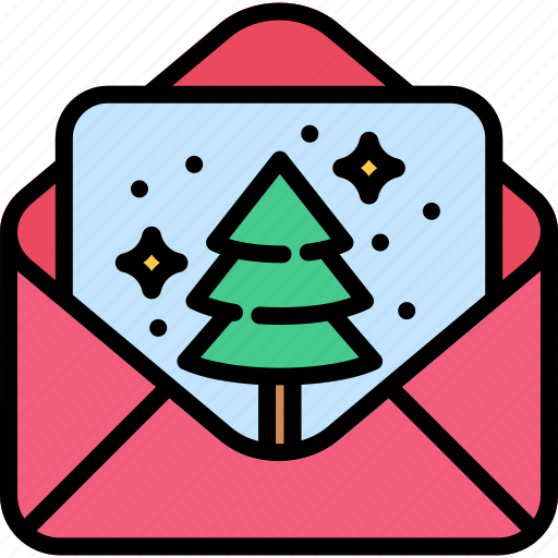 Christmas, card, celebration, letter, envelope, xmas, party icon - Download on Iconfinder