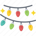 garland, bulb, lamp, decoration, ornament, celebration, christmas, party