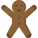 gingerbread, man, christmas, cookie, decoration, biscuit, celebration, party, food