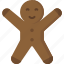 gingerbread, man, christmas, cookie, decoration, biscuit, celebration, party, food 
