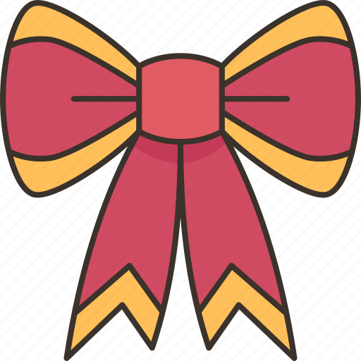 Ribbon, bow, decoration, festive, present icon - Download on Iconfinder