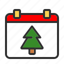 christmas, calendar, tree, winter, decoration, holiday, xmas