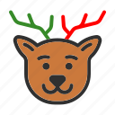 christmas, deer, tree, winter, decoration, holiday, xmas