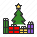 christmas, tree, gift, nature, winter, present, decoration