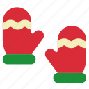 christmas, color, mitten