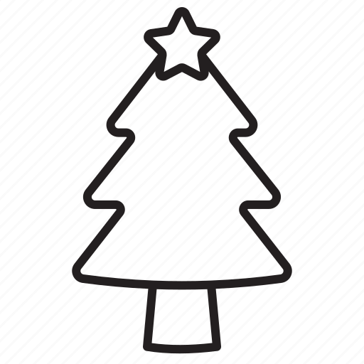 Christmas, line, tree icon - Download on Iconfinder