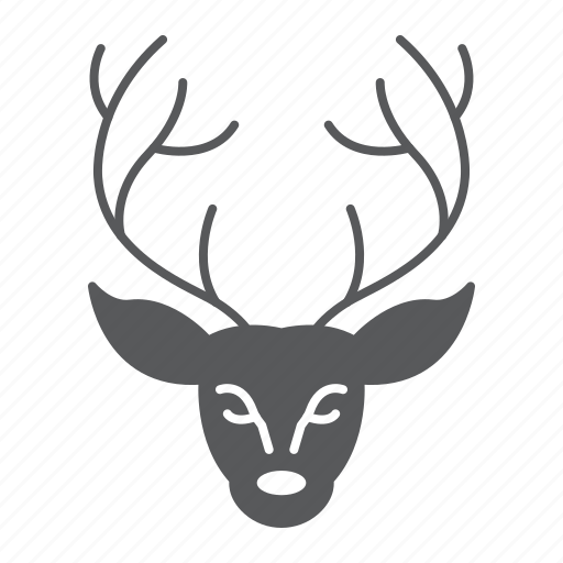 Reindeer, deer, christmas, animal, hunting, antler, head icon - Download on Iconfinder