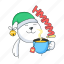 winter tea, christmas bear, hot beverage, bear tea, drinking tea 