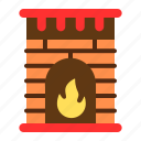 christmas, fireplace, fire, bonfire, flame, burn, campfire, light, chimney