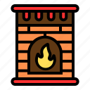 christmas, fireplace, fire, bonfire, flame, burn, campfire, light, chimney