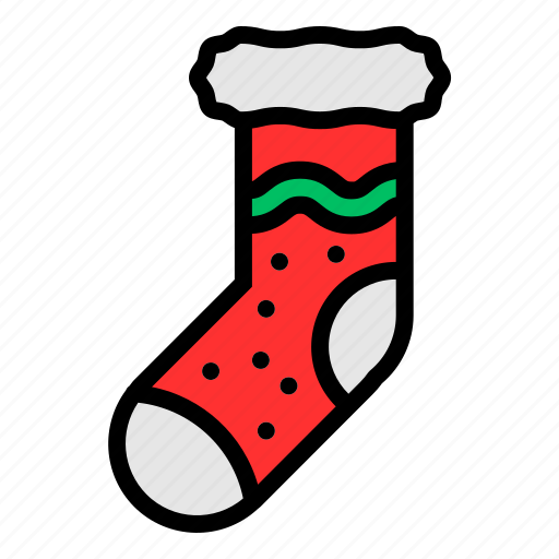Christmas, stocking, socks, footwear, xmas, decoration, fashion icon - Download on Iconfinder
