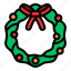 christmas, wreath, decoration, celebration, xmas, background, ornament, party, festival 