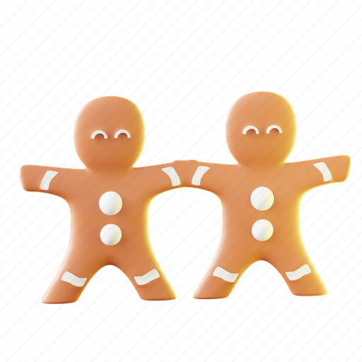Gingerbread, man, gingerbread man, christmas-cookie, cookie, sweet, dessert 3D illustration - Download on Iconfinder