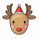 christmas, deer, animal, wild, santa, snow, zoo