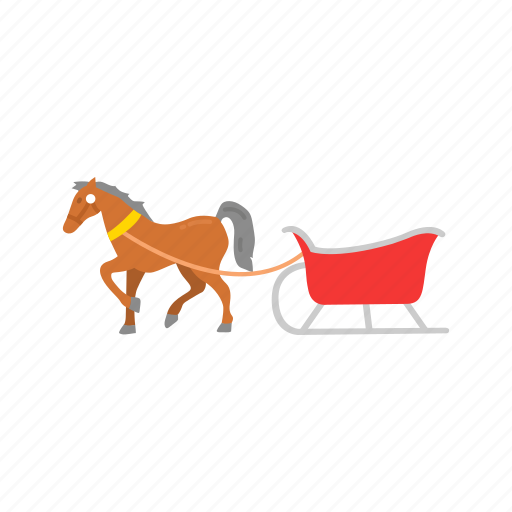 Christmas season, horse, sleigh, christmas icon - Download on Iconfinder
