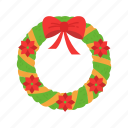decoration, ribbon, wreath, christmas